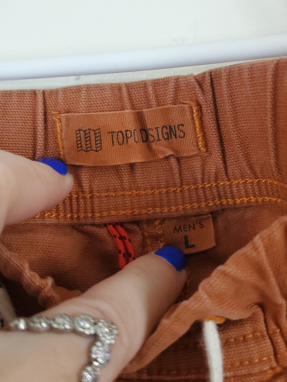 Topo Designs Mens Dirt Pants Size Large Classic Burnt Orange Organic Cotton Blen - Picture 7 of 16